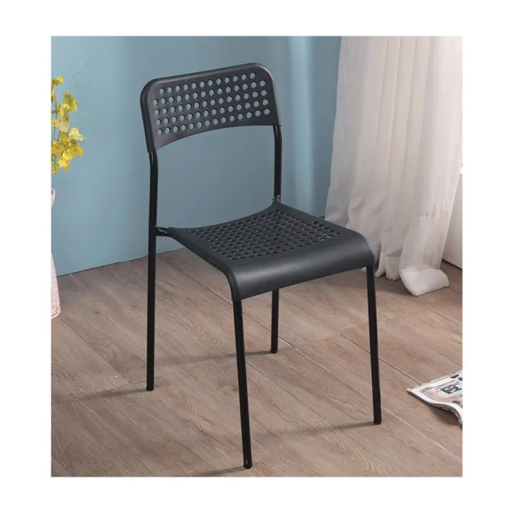 เก้าอี้กินข้าว Meymey_Mall Delicato เก้าอี้พลาสติก  6022-A  ขนาด 38.5×55.5×77ซม. สีดำ ถูกจริง