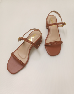 Azalea Faye in Tan - 1.5 inch heel sandals Celestial Milan Kimi Mikayla Yuna Barefoot CRIZA