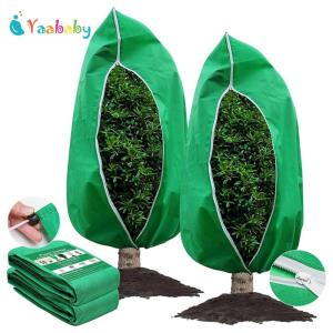 Winter Frost Cloth Bags Wraps with Drawstring Plant Protection Covers Bags Fabric for Outdoor Garden Potted Plant Shrub