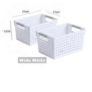Bundle Set Plastic Storage Basket for Trolley Cart Kitchen Organizer 10-Pack Narrow Wide Baskets&Buckets