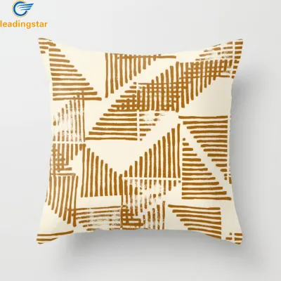 LeadingStar Fast Delivery Square Throw Pillow Case Creative Bright Color Geometric Abstraction Pattern Super Soft Home Car Cushion Cover 45x45cm
