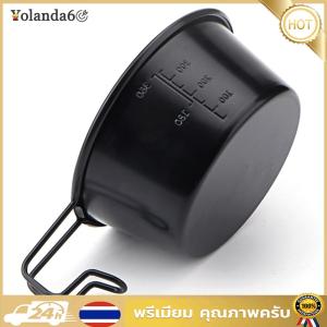 ชามแคมป์ปิ้งน้ำหนักเบา 250/360ML พร้อมด้ามจับ สำหรับเดินป่าและตั้งแคมป์ อุปกรณ์เอาตัวรอด ทนทานต่อการใช้งาน