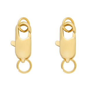 1 Chiếc Móc Cài Hình Tôm Hùm Có Vòng Nhảy Mở Khóa Cuối Vòng Đeo Tay Bằng Đồng Mạ Vàng 18K Cho Dây Chuyền Vòng Cổ Đồ Dùng Làm Trang Sức Tự Làm