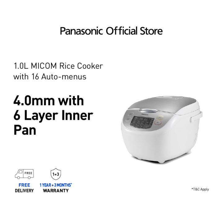 Panasonic SRCX108SSH Fuzzy Logic Rice Cooker (1.0L) Lazada Singapore