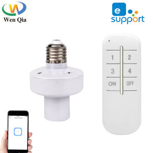 WenQia eWeLink Wireless Smart Lamp Holder Remote Control SwitchTiming ModuleWork with E27 110V 220V 240V Lights for Smart Home Automation