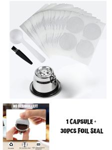 Nespresso Coffee Pods Stainless Steel Refillable Capsules - Reusable Coffee Filter Cup for DIY Espresso Maker - Eco-Friendly Durable Compatible with Original Nespresso Machines - Perfect Gift for Coffee Lovers