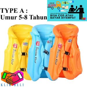 Klik-Beli TYPE A (Umur 5-8 Tahun) Pelampung Rompi Renang Anak Jaket Step Swim Vest