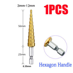 JIANTAI Step Drill Bit Set 3-12mm 4-12mm 4-20mm 4-32mm Spiral Grooved for Faster Drilling Step Bits for Stainless Steel Metal Wood Plastic Unibit Cone Drill Bits