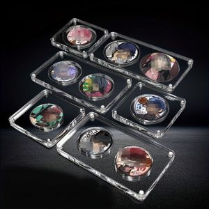 DISFUNNY DIY Badge Display Stand Acrylic Creative Anime Badge Storage Box Home Decor ic Closure Idol Card Display Stand Home
