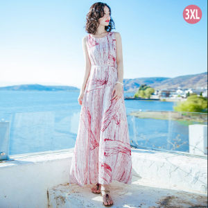 🌟CORE🌟dresses women new style 2025 Bohemian Style Waist Retraction Dress Women Printed Long Dress Vacation Beach Dress
