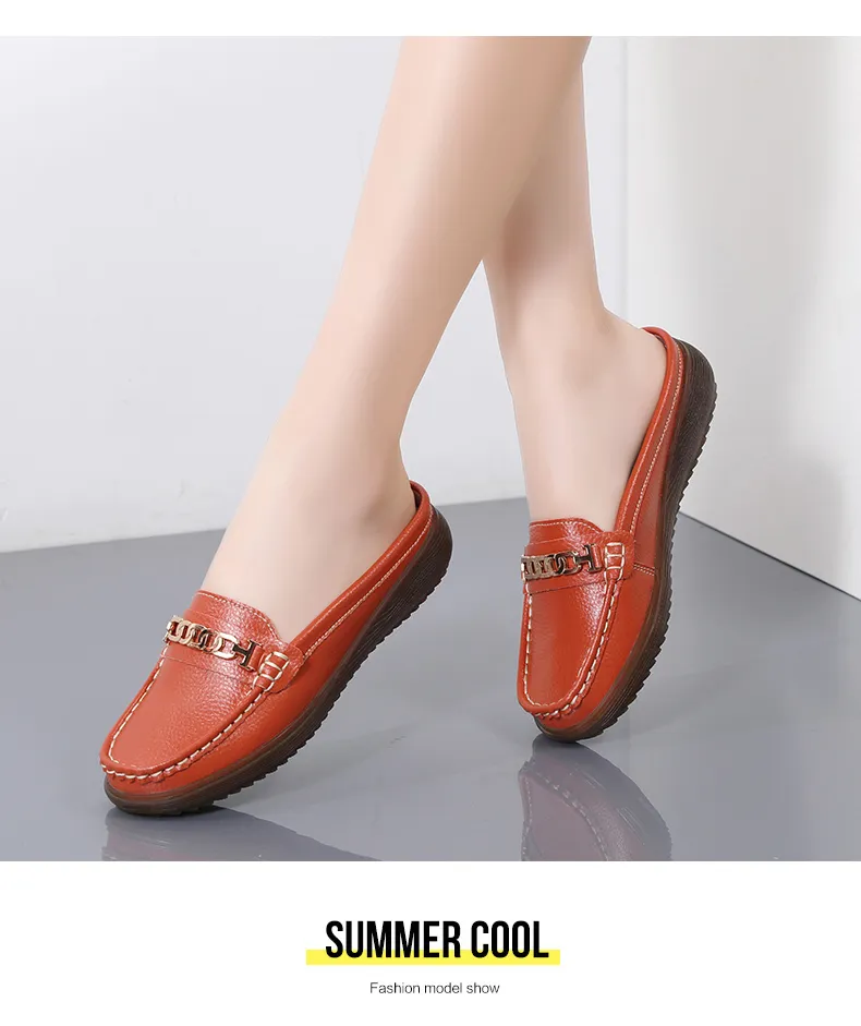 DOSREAL Women's Slip-ons Mules Black Half Shoes for Women Elegant Half  Slippers Mules Shoes Large Size 35-44 Korean Style Easy Soft Shoes for Women