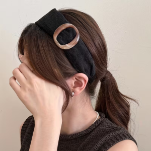 1pcs Simple Temperament White High Headband Fashionable Fashion Hair band Headwear