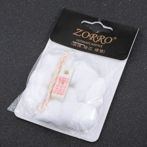 Phụ Kiện 3 Món Chuyên Dụng Dùng Cho Bật Lửa Hộp Qụet Zippo Bao Gồm Bông Tim Bấc Chặn Xăng