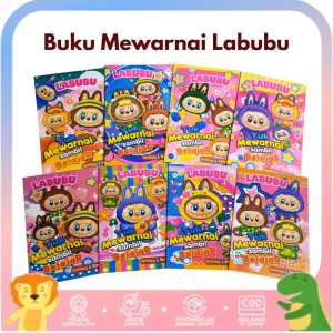 Buku Mewarnai Karkter Labubu belajar menulis berhitung dan mewarnai anak