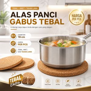921 - Alas Anti Panas Tatakan Panci Piring Mangkuk Gelas Gabus Tebal