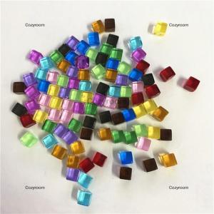 [COD] Cozyroom 50Pcs/Set 8mm Clear Cube Colorful Square Corner Transparent Chess