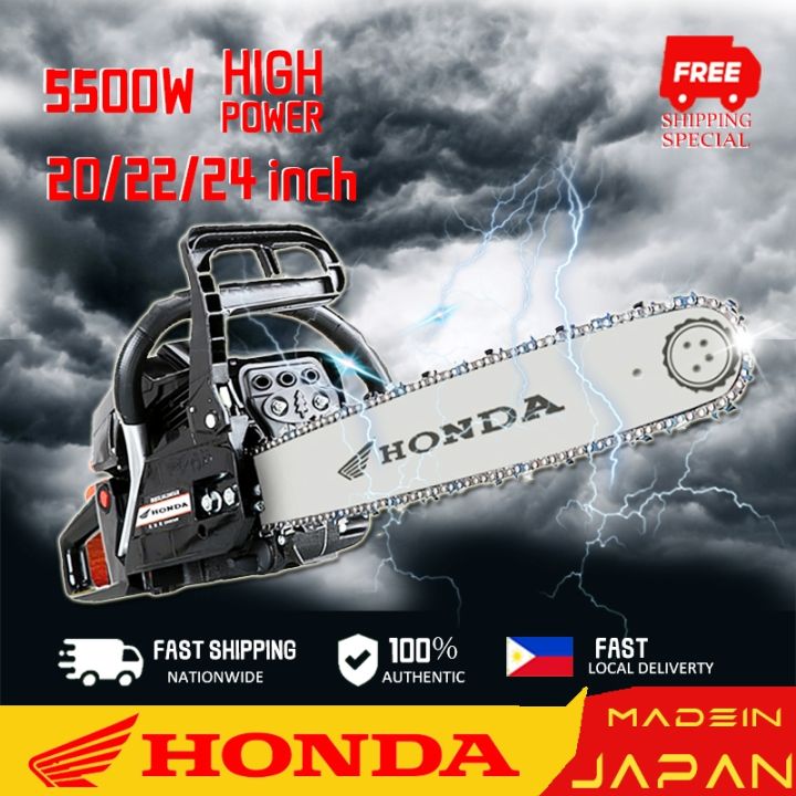 Honda Chainsaw 24 Inches Gasoline Saw 58cc 5500W Portable High Power ...