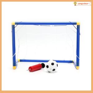 yangyuhua Zmga Store XEKESI Folding Mini Football Soccer Goal Post Net Set with Pump Kids Toy