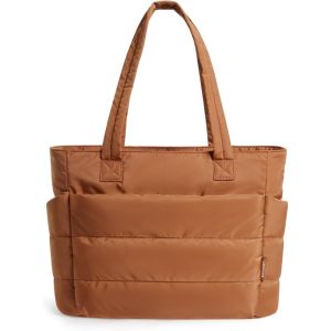 BEYONDAY Multiple Pockets Women Tote Bag Casual Large Capacity Commuting Bags Fashion Fluffy Puffer Handbag For Travel Work Beach Gym Store