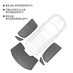 For Cadillac XT6 2020 2021 2022 2023 2024 Magnetic Car Sunshade Front Windshield Curtain Rear Side Window Sun Shades Shield