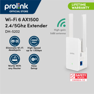 [Bestseller!] Prolink Wi-Fi6 AX1500 Wi-Fi Extender device with GE LAN Port (or Wifi Range Extender) (Access Point/ Repeater/ Boost WiFi Coverage)