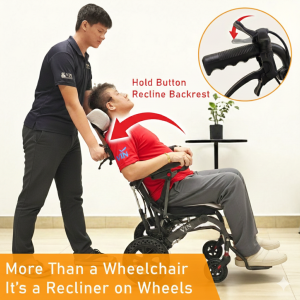 ViN-Q19 Travel Recliner Pushchair Flip-up Armrest & Footrest Adjustable Headrest Cabin Approved Size