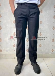 Quần tây nam công sở màu đen phong cách thời trang tối giản hiện đại