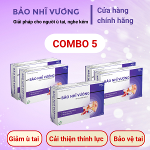 BẢO NHĨ VƯƠNG Hết ù tai trái ù tai phải ù tai lâu ngày nghe kém hiệu quả Chính hãng Dược Minh Phúc Combo 5