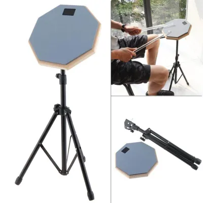 【ChuYouh】8 Inch Wooden Dumb Drum Practice Training Drum Pad with Stand