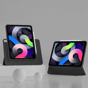 Kenke Vỏ Ốp ipad ba trong một có thể tháo rời 720 ° xoay Acrylic Vỏ Ốp ipad không khí 4 không khí 5 air 6 （2024）iPad 2022 Pro 11 thế hệ thứ 2 thế hệ thứ 3 thế hệ thứ 4 2020 2021 iPad Gen 7 8 9 iPad Mini 6 bao gồm vỏ thông minh chống thả màu trắng sữa