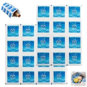 JAYQQ 10Pcs Self-Absorbing Reusable Ice Pack Cuttable Long-Lasting Cold Self-Absorbing Cooling Bag Durable Leakproof Food Freshness Ice Pack