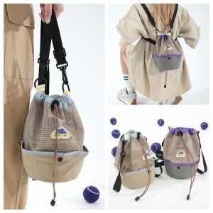 QTWIX แบบเกาหลี กระเป๋าเป้แบบมีเชือก แอมป์สไตล์ ความจุขนาดใหญ่ กระเป๋าถือตาข่าย ทันสมัย น้ำหนักเบา กระเป๋าสะพายไหล่ ผู้หญิง