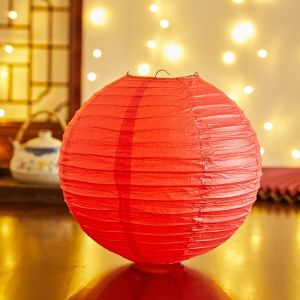 DEER Flower Letter Printed Festival Lantern Bamboo Paper Hanging Paper Lantern Traditional 30cm Chinese Lantern Home Decoration