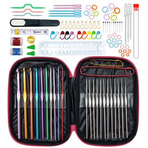 100pcs Jarum Rajut Set Alat Rajut Set Hakpen Set Perlengkapan Rajut Set