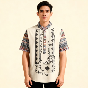 1-3 Days Delivery Mens Casual Shirt RetroShort Sleeved Henley Shirt Retro Ethnic Tops Business Formal Shirt