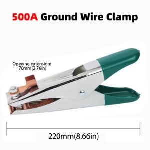 NGFINV5 Lightweight Design Welding Clamps 300A Capacity Strong Clamping Force Grounding Clamp Ergonomic Design Heavy-Duty Construction Copper Welding Clamp Manual Welding