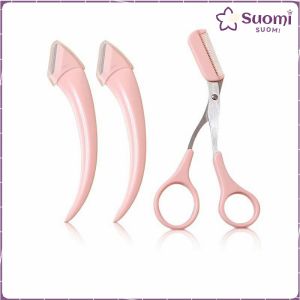 Suomi Eyebrow Razor Set Eyebrow Shaver For Women Men Eyebrow Scissors With Comb Brow Trimmer Scraper