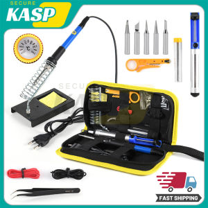 15pcs 60w 220v Soldering Iron Set Heavy Duty Electronic Iron Kit 200-450°C Adjustable Temperature Repair Tools