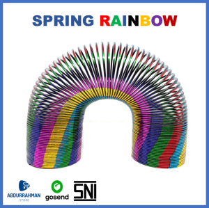 Mainan Anak Jadul Spring Rainbow Slinky Per Pegas Warna Warni Standar dan Jumbo