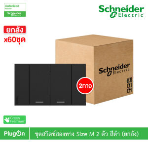 ยกลัง | Schneider ชุดสวิตช์สองทางขนาด 2 ช่อง สีดำ รุ่น AvatarOn A | M3T03_BK+M3T31_M2_BK+M3T31_M2_BK | PlugOn
