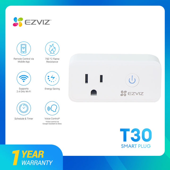 EZVIZ Smart Plug Smart Home WiFi Outlet Compatible with Alexa Echo