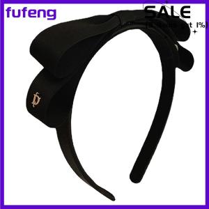 fufeng French Vintage Bowknot Hair Band Solid Color Bow Hairband For Girls Minimalist Fashion Head Hoop Hair Accessories