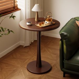 Bàn Gỗ Tròn Nhỏ Phong Cách Cổ Điển Bàn Phụ Sofa Bàn Trà Mini Decor Phòng Khách