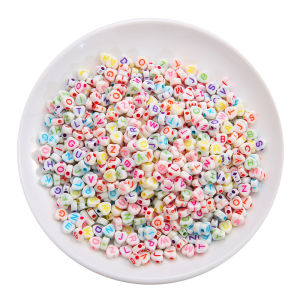 50-100pcs/Bag Mixed Plastic Acrylic Spacer Beads Alphabet Letter Beads For Jewelry Making DIY Handmade Bracelet Necklace Craft Accessories