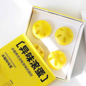 Viên Khử Mùi Tủ Lạnh Hương Chanh Tự Nhiên Ngăn Vi Khuẩn Và Chống Ẩm Mốc Tiện Dụng Hộp 4 viên