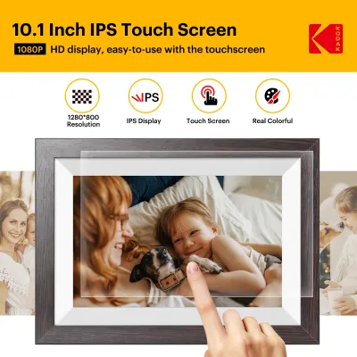 Kodak 10 Inch WiFi Digital Picture Frame 800*1280 HD IPS Easy to Use Touch Screen with 32G MemoryFull Function Electronic Album