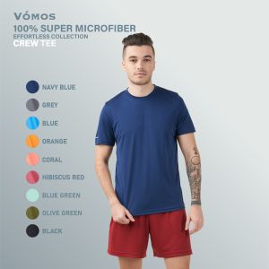 Vomos Air-Breath Quick DryFit 100% Supermicro Cooling Male Crew Plain Sport T Shirt Vomos Airbreath Vomos Air Breath - Lazada