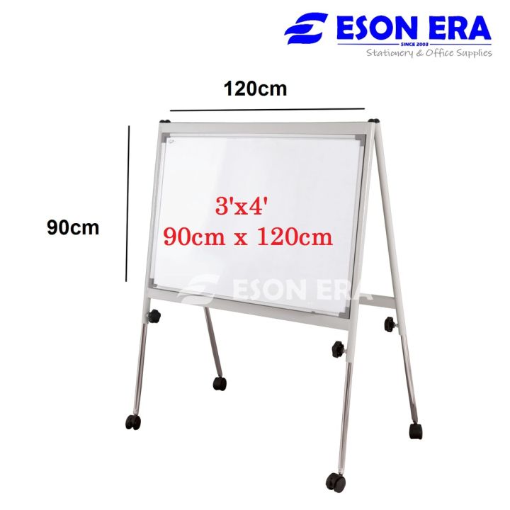 [3'x4'] Magnetic Whiteboard Stand Adjustable Flip Chart+Roller 3'x4 ...