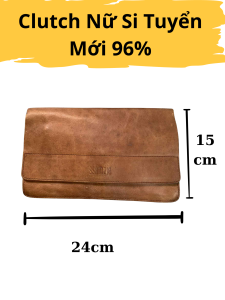 Clutch Nữ Da Cao Cấp 24cm Màu Nâu Vintage – Túi Cầm Tay Sang Trọng Hàng Si Tuyển Mới 96% Phong Cách Thanh Lịch Dễ Phối Đồ Phù Hợp Dự Tiệc & Đi Chơi