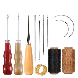 13/14/15/17/18Pcs Leather Sewing Set Detachable Sewing Shoe Repair Tool Awl DIY Canvas Tent Shoes Repairing Tool Nylon Thread